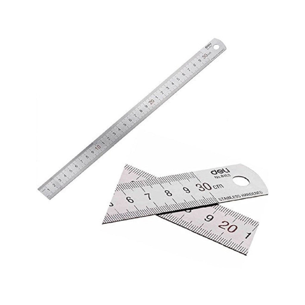 Ruler de 1 mm METER 30 cm de acero metálico Línea multifunción Signature cm y pulgada