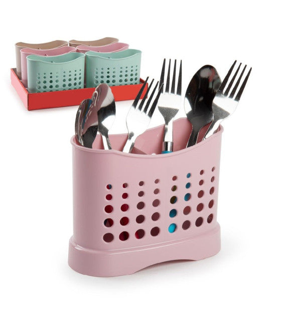 Titular de 4 compartimentos 7007 SCOLA Agua Contenedor de acero para utensilios de cocina