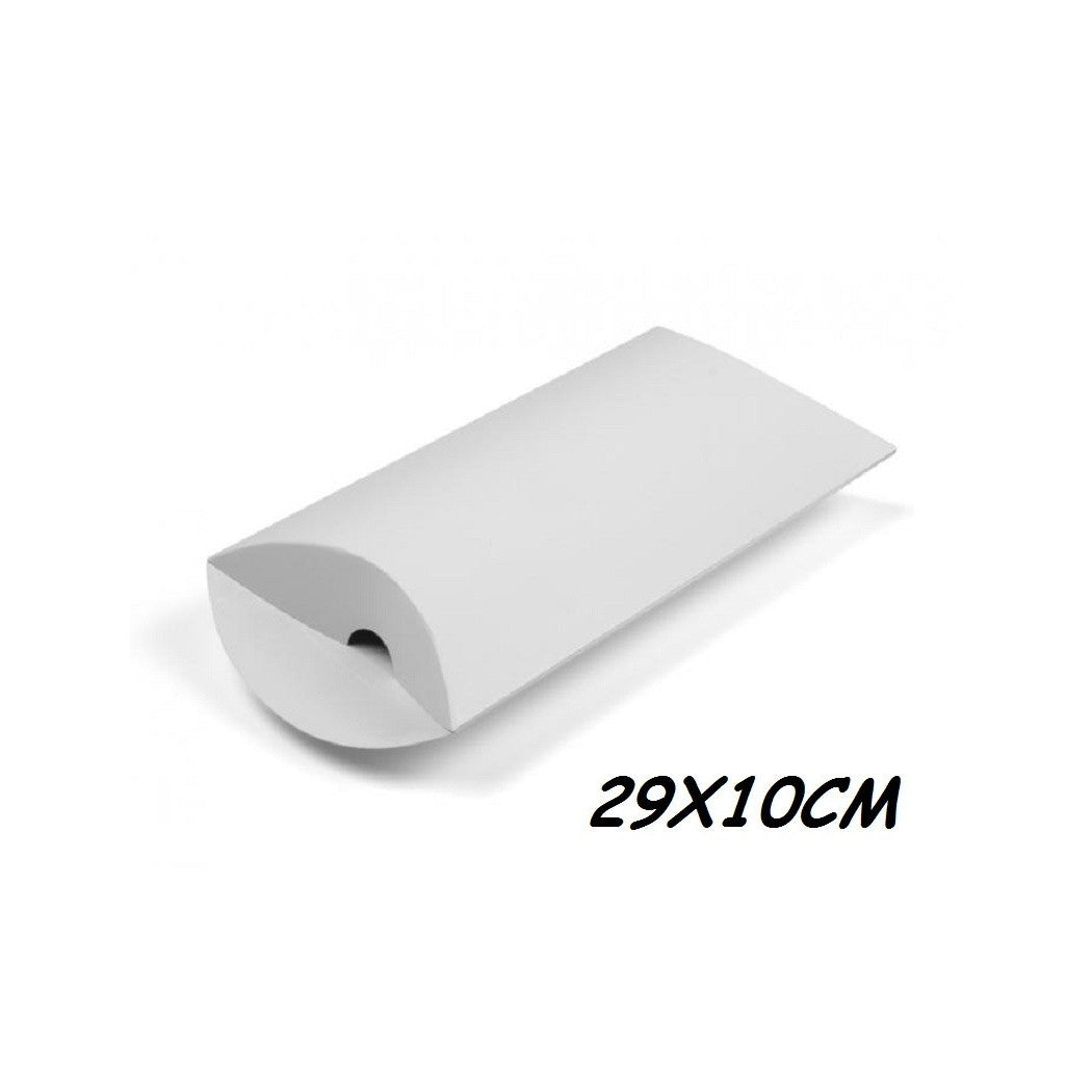 Set 10 Favor White Box Sobre 29x10cm Asistente de papel brillante Asistente de regalo Chalecos