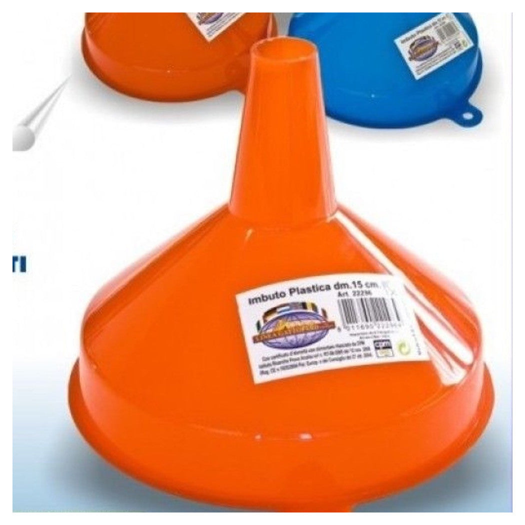 Set 12 Funnel Plastic Funnel Diámetro 15 cm en varios colores Utensileo Cocina