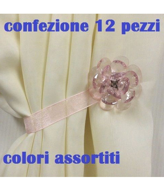 2 imán flor Legatenda tela tela de tela adorno para cortinas