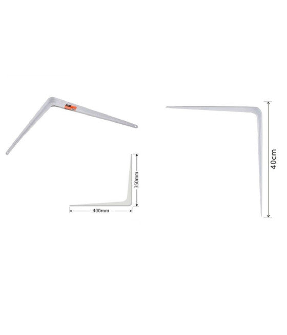 Soporte de soporte de soporte de metal en blanco plegable ajustable 20x10cm