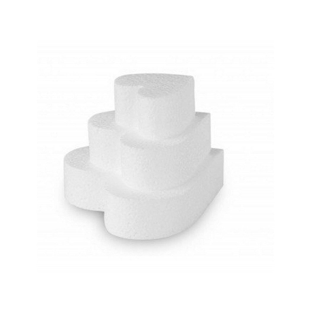 Set 3pz Molde base Corazón Polystireno 3 Mediciones diferentes Cake Cake Design Decoration