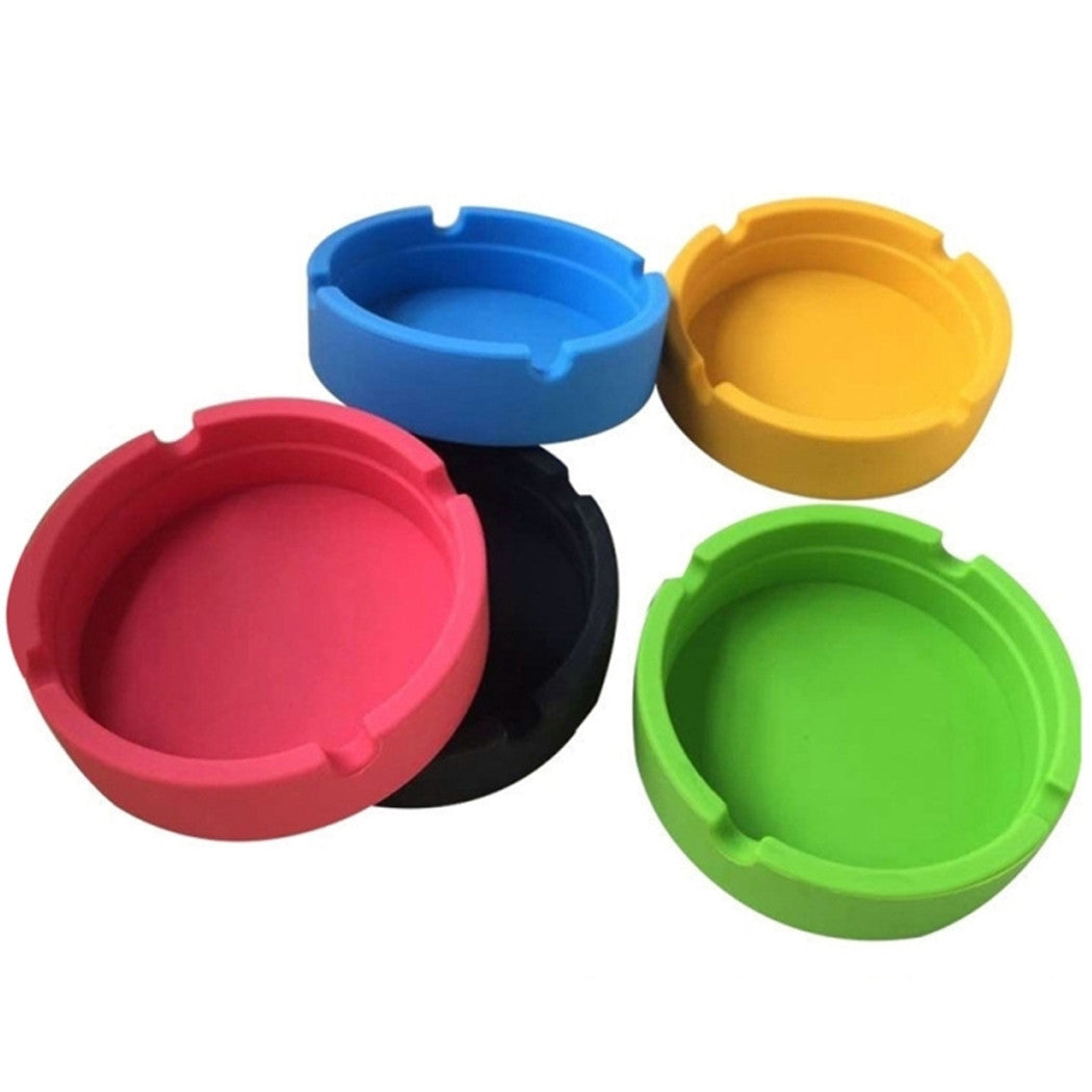 Set 4 cenicero redondo en ceniza de plástico coloreado Ash Ash Ash
