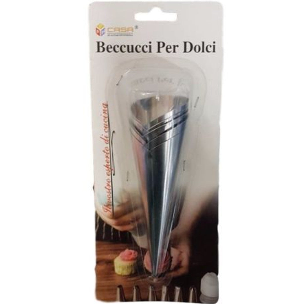 Set 5 Cono Steel Pastry Cannolo Cannoli Cornetti Molde Cocina Dulce Hogar