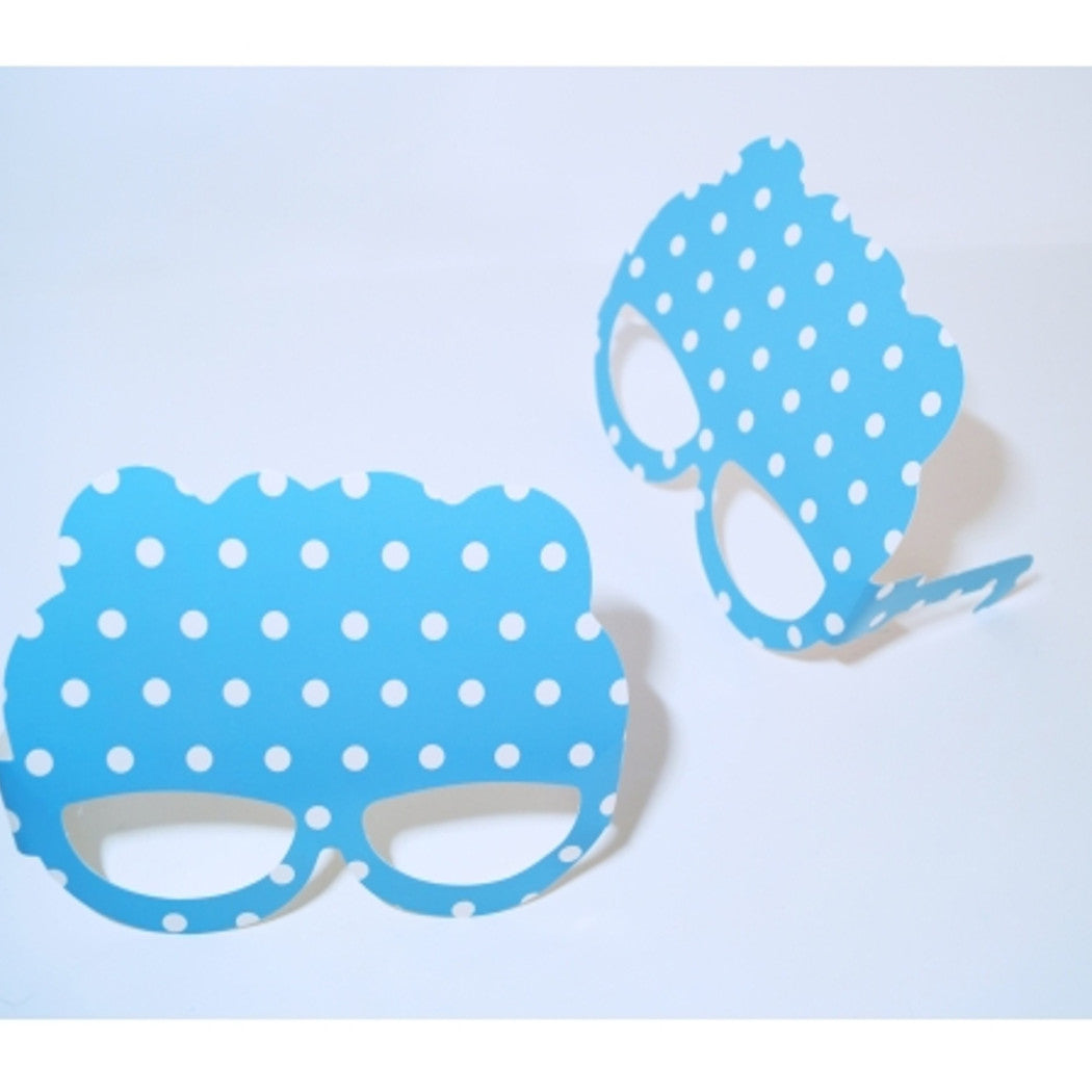 Set 72 piezas de gafas azules lunares en forma de papel 18 años cumpleaños