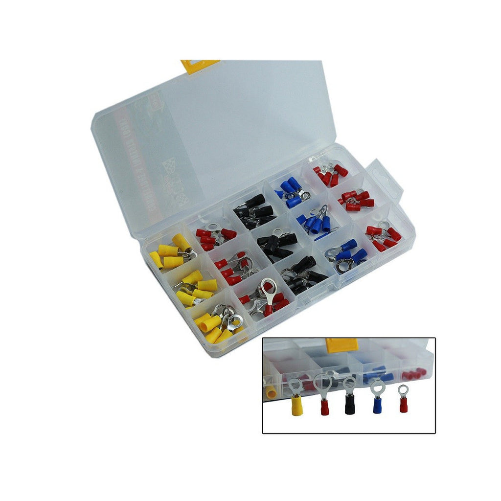 Set 75 Conectores redondos terminales eléctricos pre-aislados 75 PCS