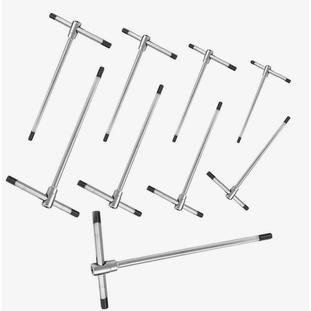 Set 9 PCS Largas teclas de llaves hexagonales HAJA VANADIO CHROME MAYO. 2.5-10mm