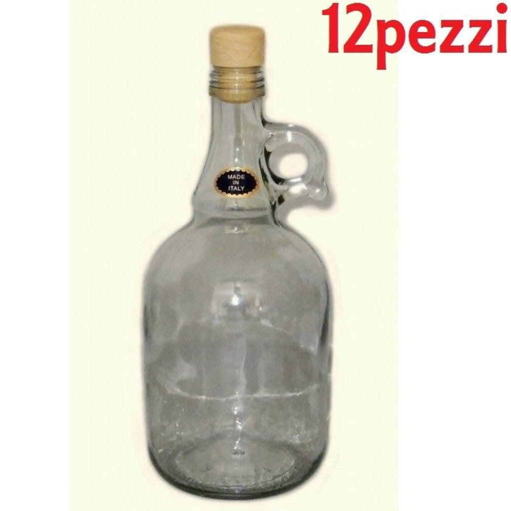 Set de 12 piezas Botellas de bottigline galón transparente con garrito de 750 cc