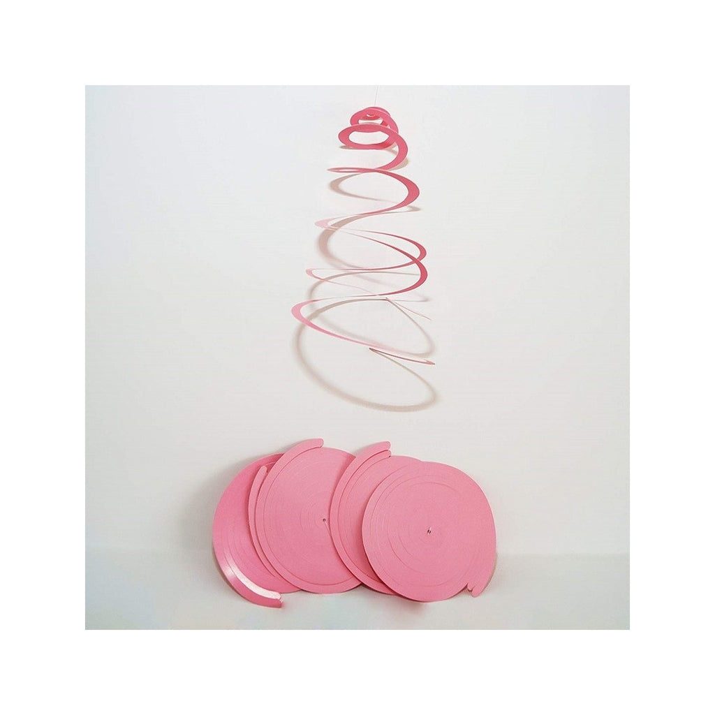 Set de 18 perchas rosas 6 espirales Decoraciones de papel Festoons Cumpleaños fiesta fiesta