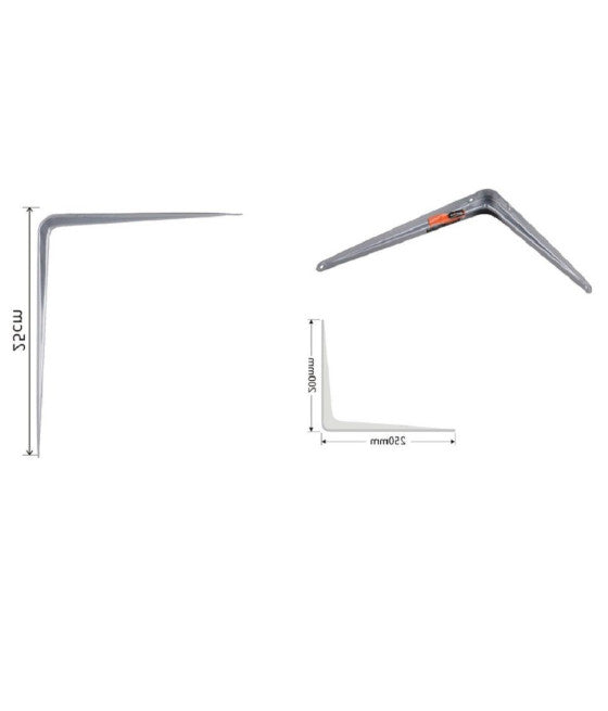 Soporte de soporte Soportes Soportes Estante de hierro forjado 14.5x11cm Blanco