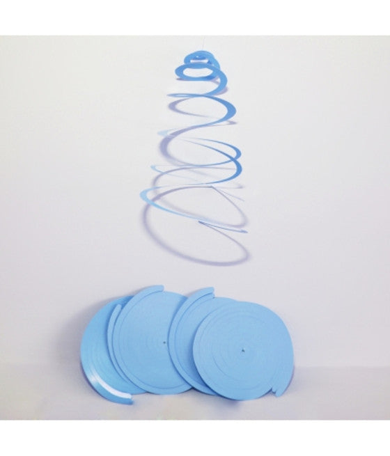 Set de 6 piezas Colgadoras azules 6 espirales Decoraciones de tarjetas Cumpleaños