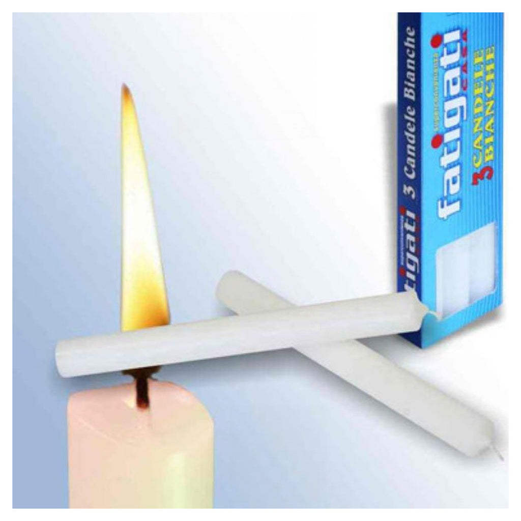 Set Velas de 3 estrellas Velas votivas en blanco Cera larga 18x2cm decoraciones