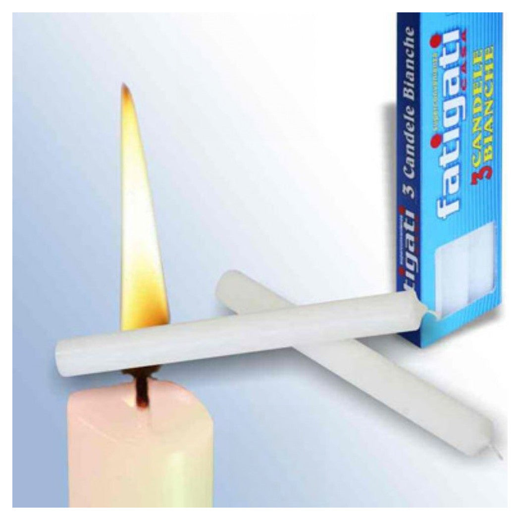 Set Velas de 3 estrellas Velas votivas en blanco Cera larga 18x2cm decoraciones