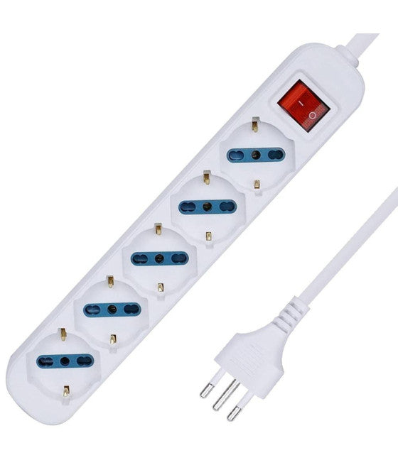 Universal Sacker Multip 3 Columna vertebral 5 USB 3.4A 5V interruptor 220V 2500W 10A