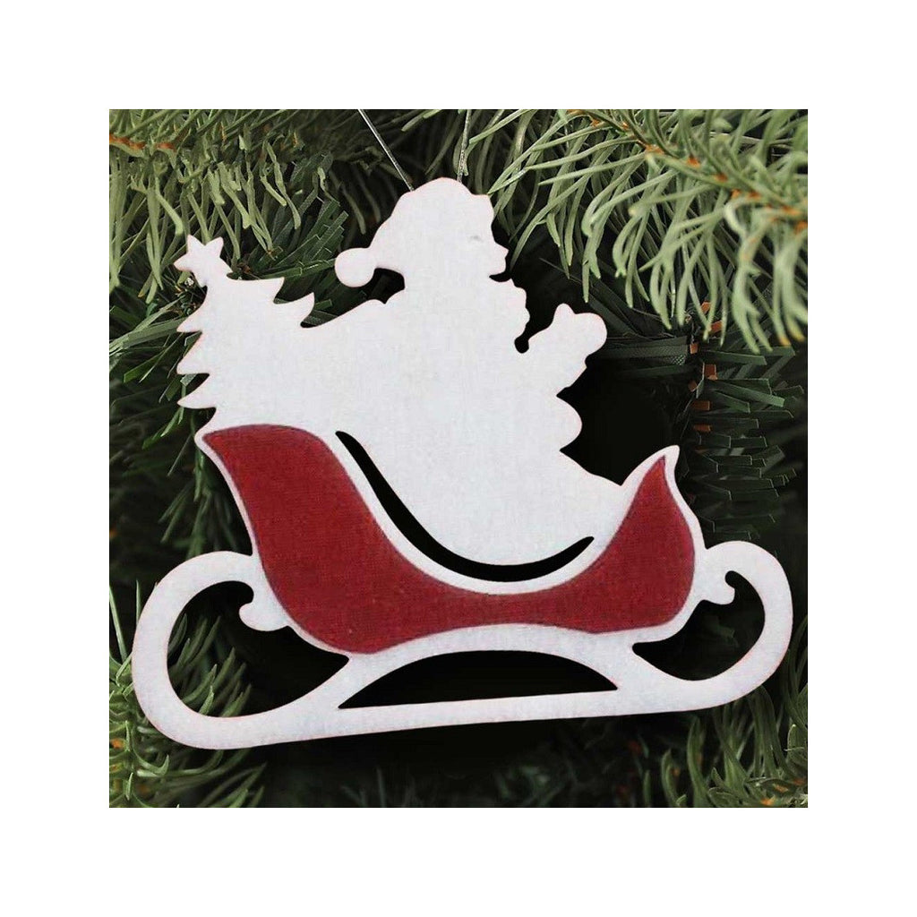 Singa Claus Slide Wadding y Jute 2 Colores 44 cm por árbol de Navidad