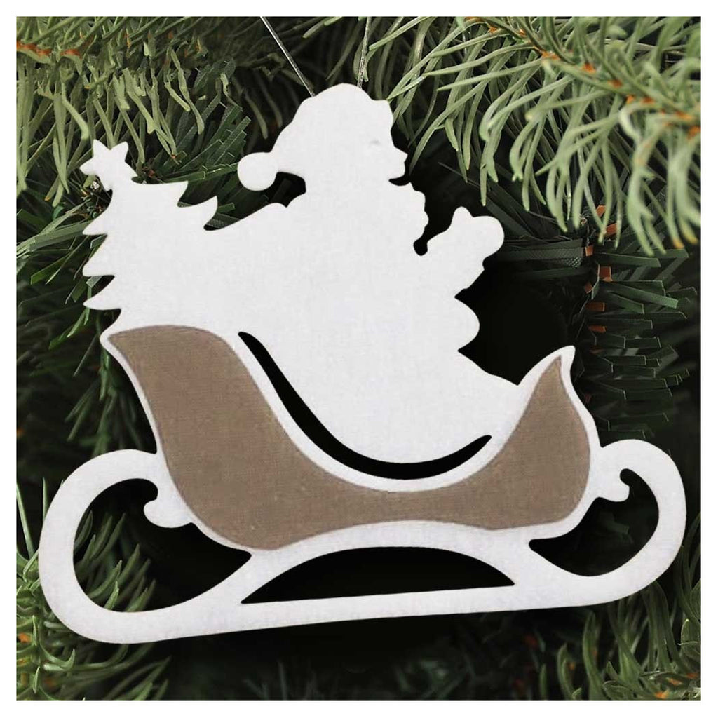 Singa Claus Slide Wadding y Jute 2 Colores 44 cm por árbol de Navidad