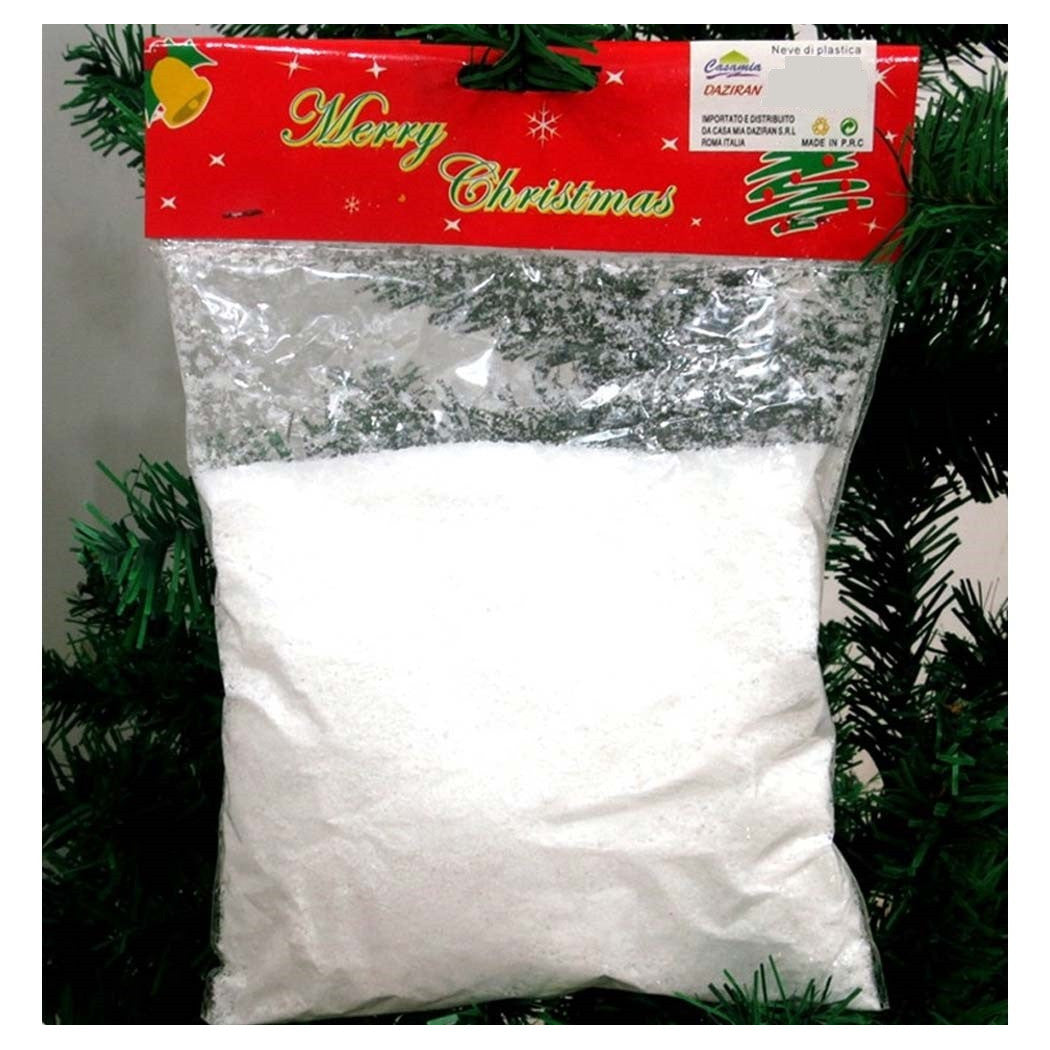Sobre de nieve artificial de 150GR para decoraciones y decoraciones de navidad de árboles