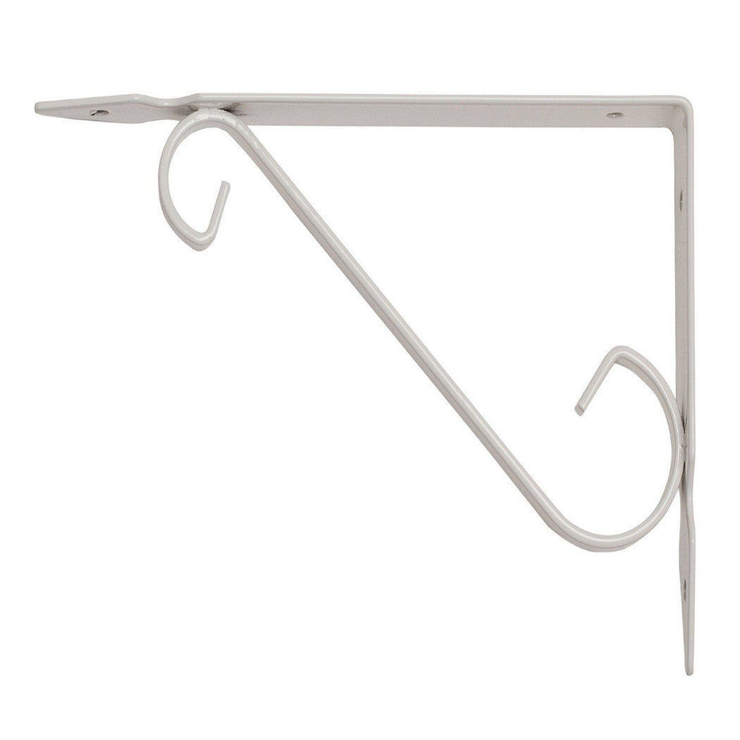 Soporte de soporte Soporte de soporte estante de hierro forjado # 29x24cm blanco