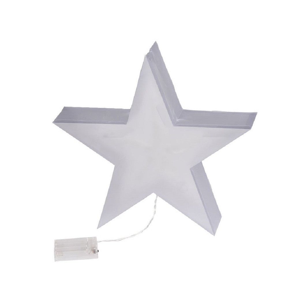 STELLA NATALIZIA 10 LED 3D BATTERIE DECORACIÓN EN NATALE MULTICOLORE CASE OFFICE