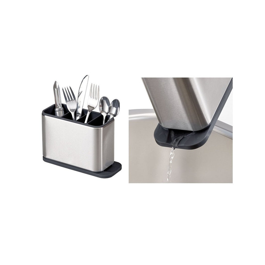 Titular de 4 compartimentos 7007 SCOLA Agua Contenedor de acero para utensilios de cocina