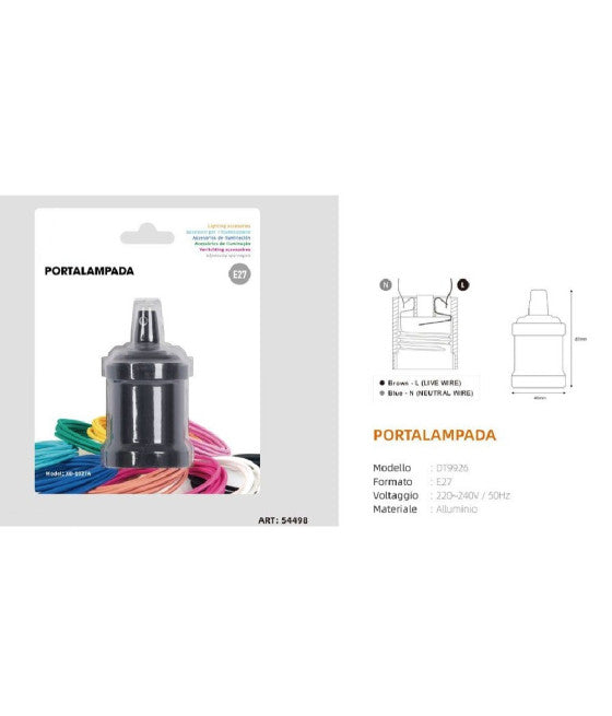 Adaptador de prolongación flexible 20 cm Bulb E27 A E14 Reductor Soporte de lámpara
