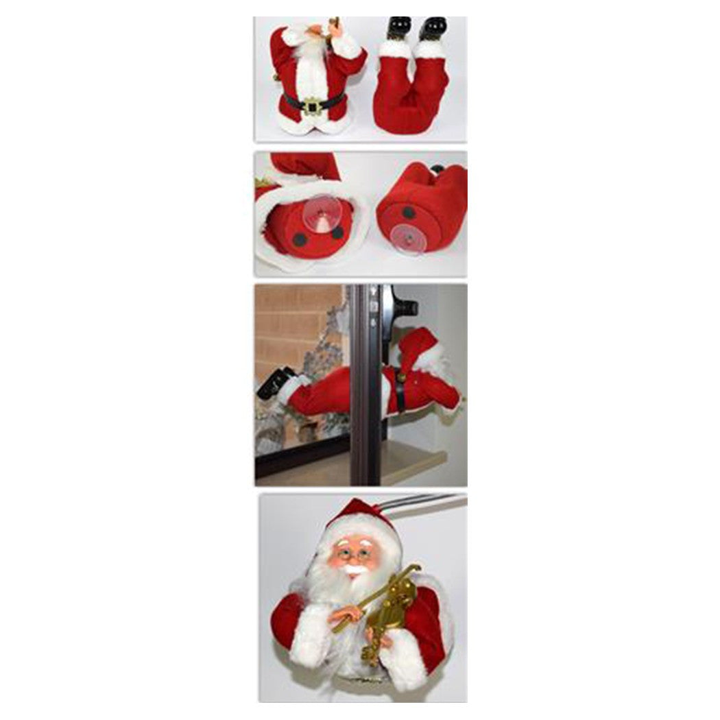 Ventana de vuelo de Santa Claus con ventosas decoraciones navideñas 50 cm