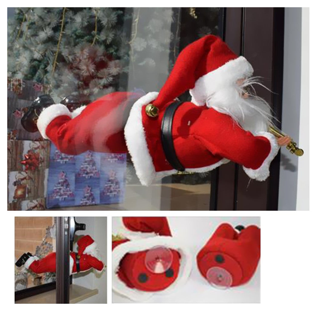 Ventana de vuelo de Santa Claus con ventosas decoraciones navideñas 50 cm