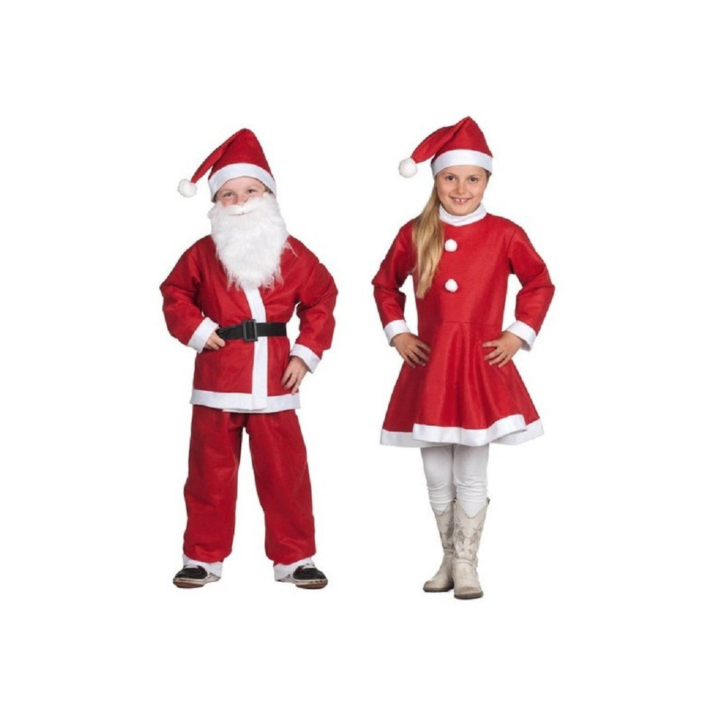 Vestido de niños Vestido Santa Claus Niños y niñas de 6 a 9 años Rojo