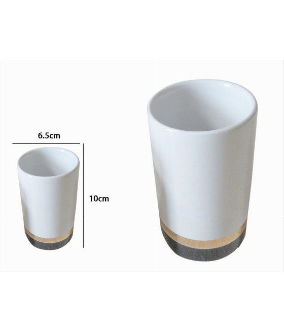 Set 4pcs Bath Flowers Pink Floral Ceramic Dispenser Soap Door Door Soap Glass Toothbrushes