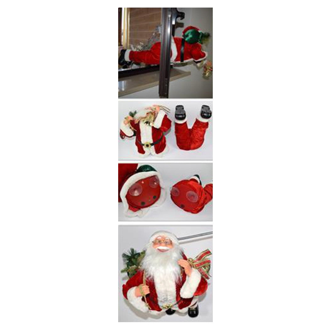 Volante de Santa Claus 70 cm para la ventana con decoraciones de Navidad ventoso decoraciones