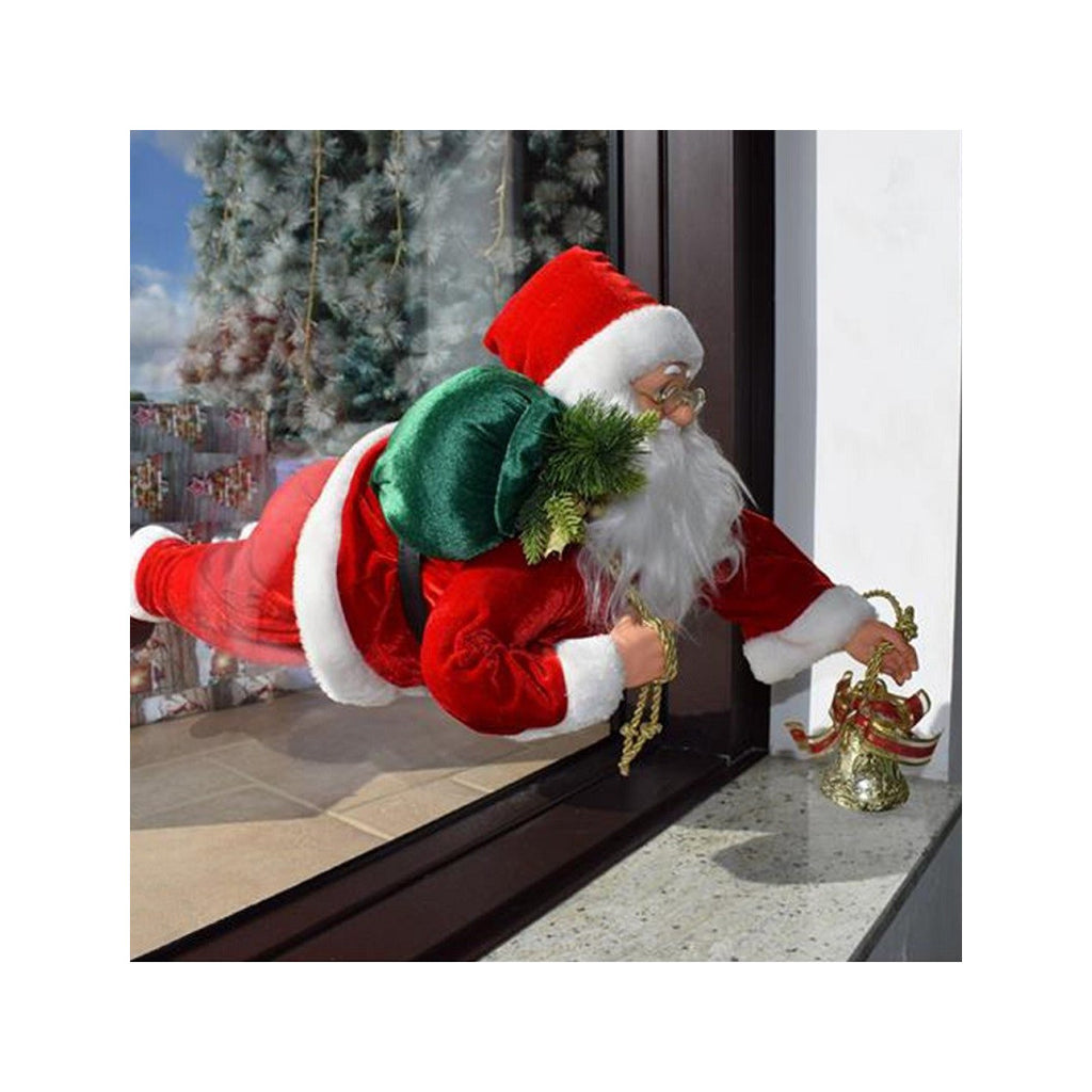 Volante de Santa Claus 70 cm para la ventana con decoraciones de Navidad ventoso decoraciones